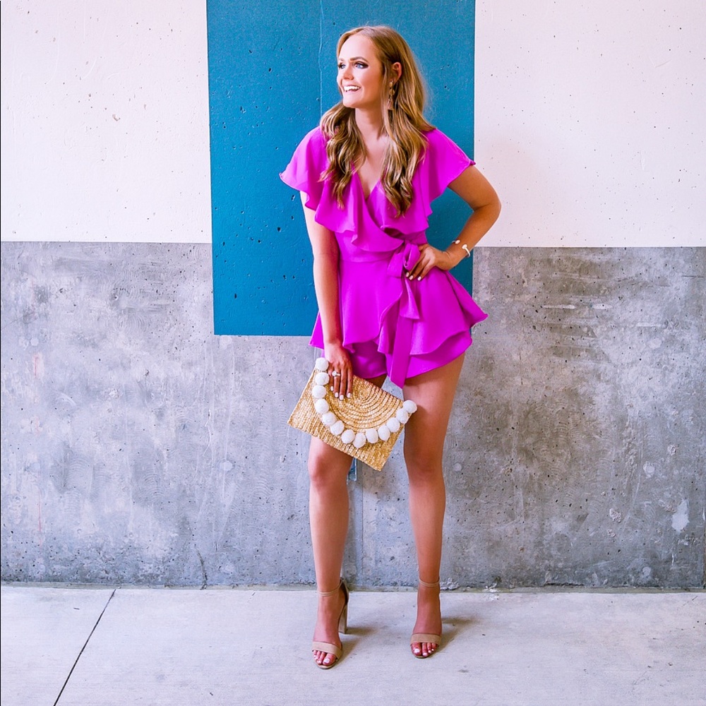 Vicidolls FIERCELY FUCHSIA WRAP ROMPER